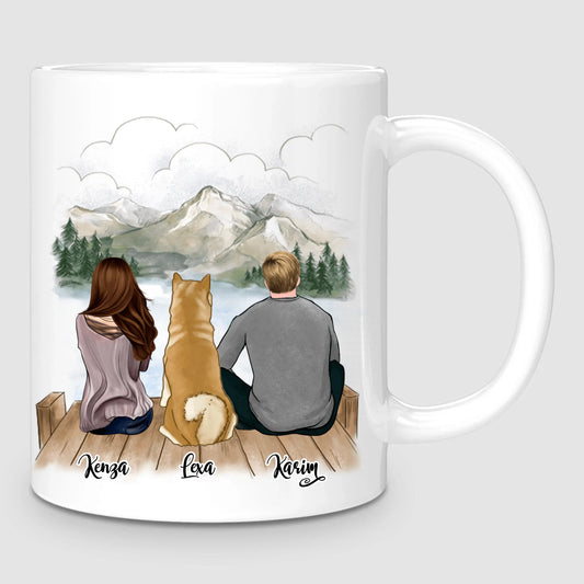 Couple & Chien | Mug Personnalisé