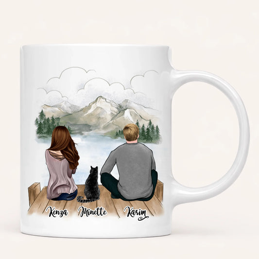 Couple & Chat | Mug Personnalisé