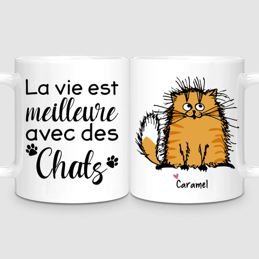 Jusqu'à 7 Chats | Mug Personnalisé