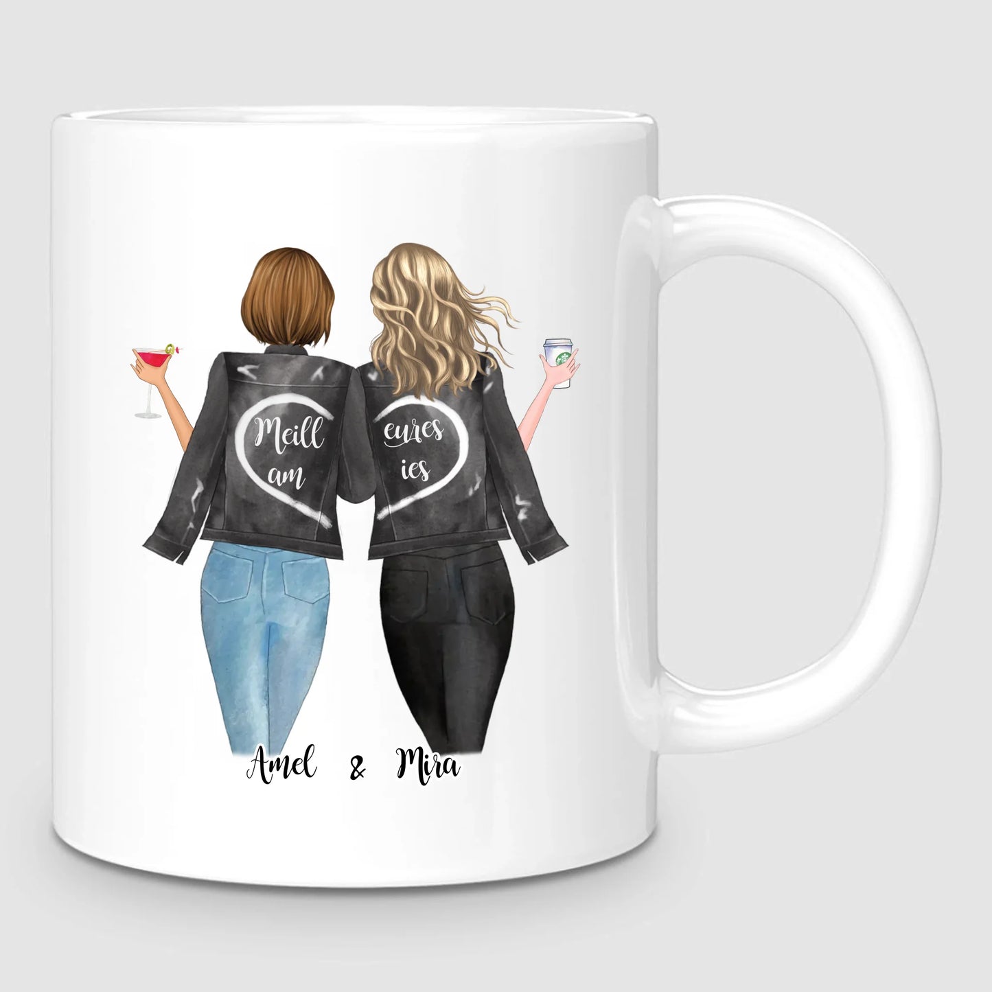 Jusqu'à 4 Meilleures Amies | Mug Personnalisé