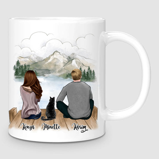 Couple & Chat | Mug Personnalisé