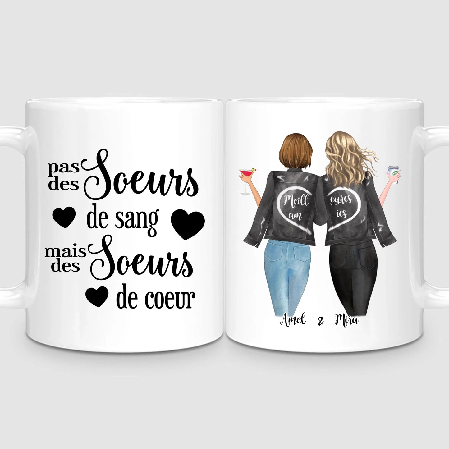 Jusqu'à 4 Meilleures Amies | Mug Personnalisé old