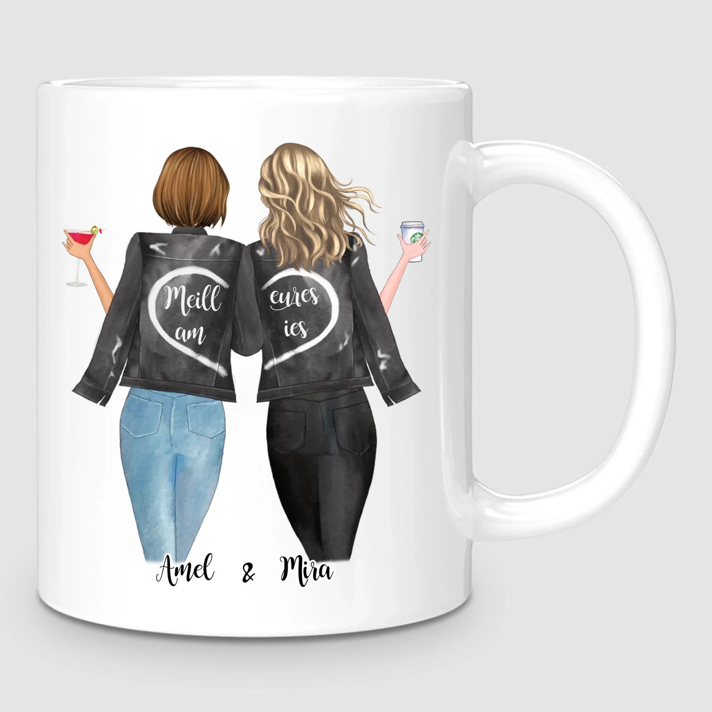 Jusqu'à 4 Meilleures Amies | Mug Personnalisé old