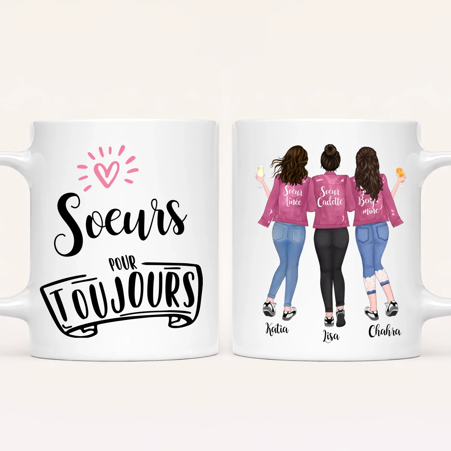 Jusqu'à 5 Soeurs | Mug Personnalisé