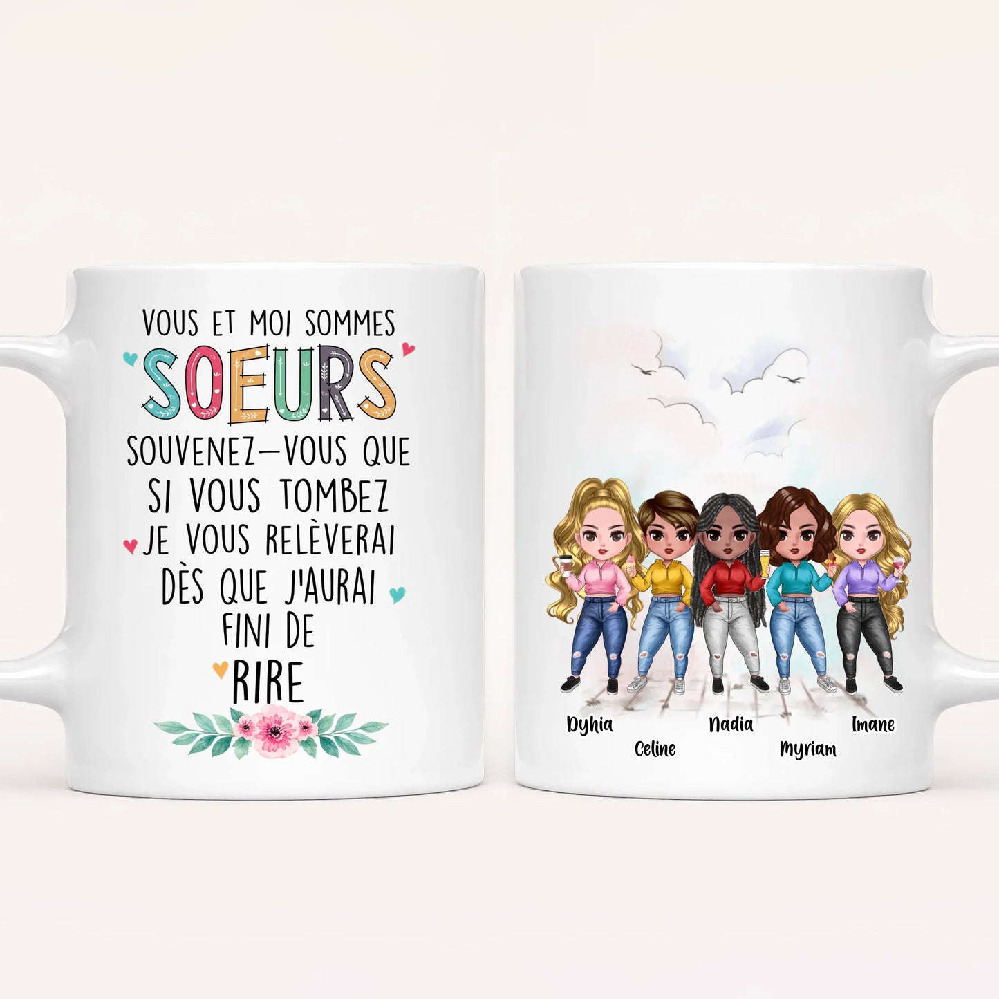 Jusqu'à 7 Soeurs | Mug Personnalisé