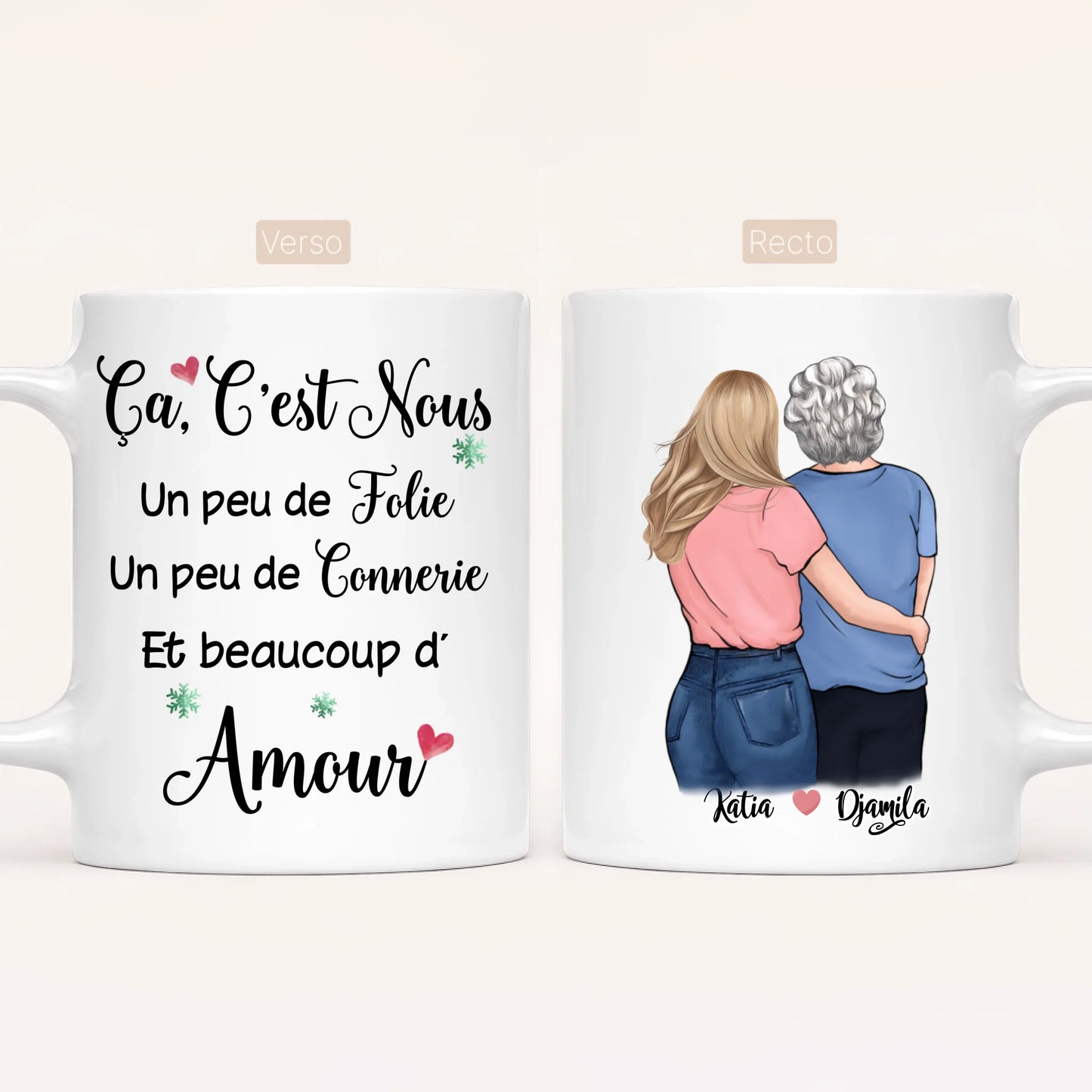 Grand-Mère & Petite-Fille | Mug Personnalisé