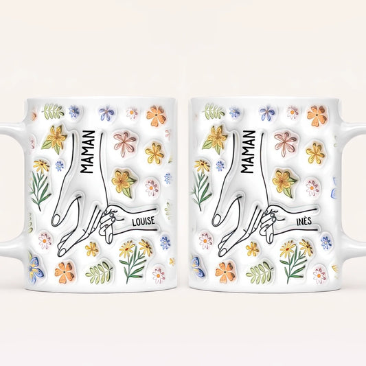 [Effet 3D Imprimé - Sans Relief] Mug Personnalisé Floral v4