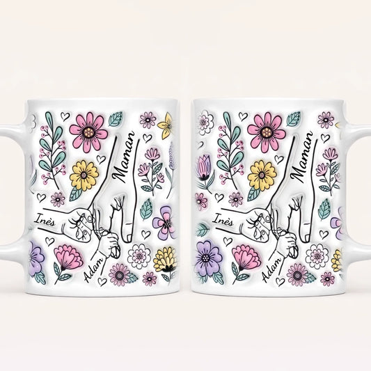 [Effet d'impression 3D] Mug Personnalisé Floral v1