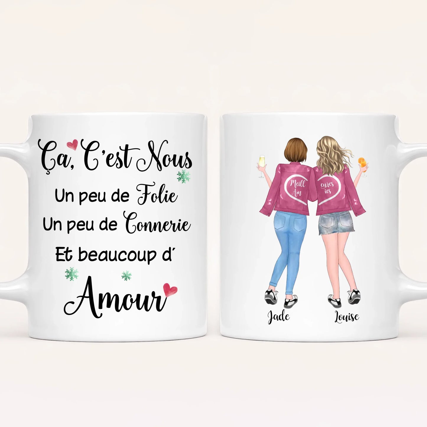 Jusqu'à 5 Meilleures Amies | Mug Personnalisé