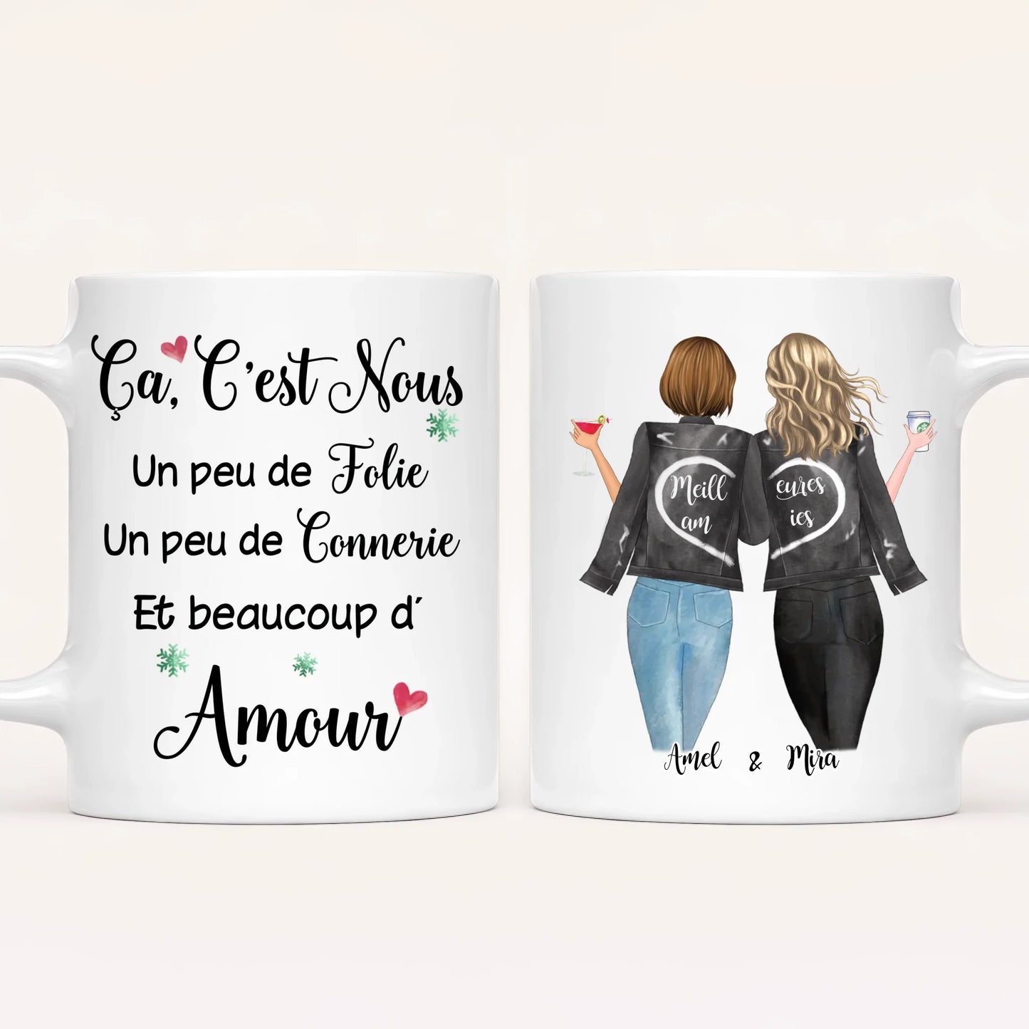 Jusqu'à 4 Meilleures Amies | Mug Personnalisé