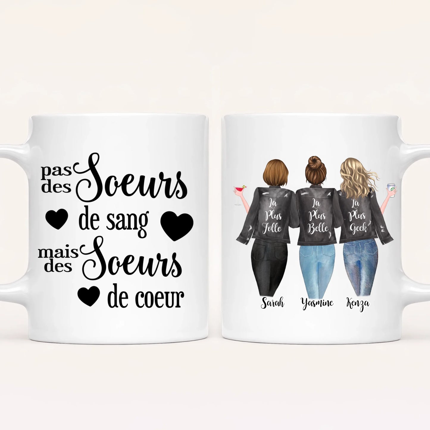 Jusqu'à 4 Meilleures Amies | Mug Personnalisé