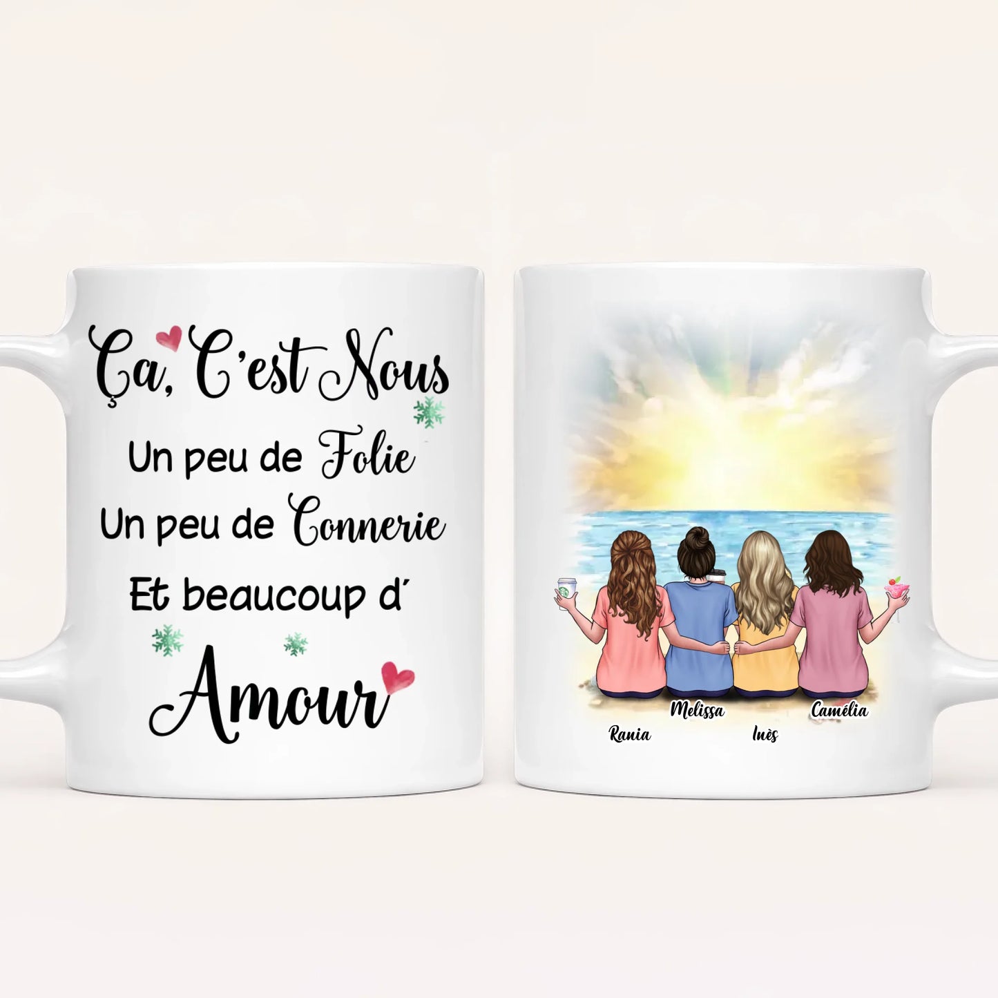 Jusqu'à 6 Meilleures Amies | Mug Personnalisé