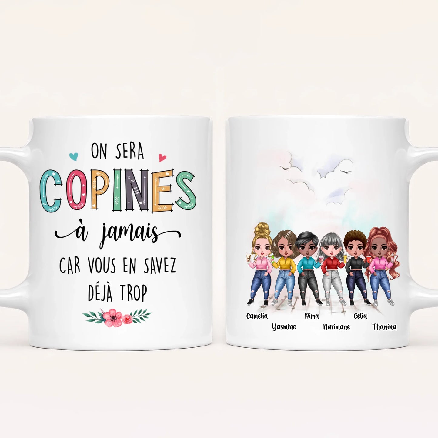 Jusqu'à 7 Amies | Mug Personnalisé