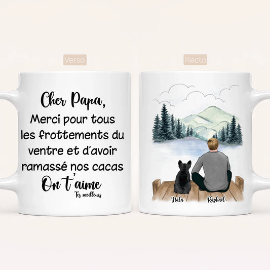 Homme & Jusqu'à 3 Chiens | Mug Personnalisé