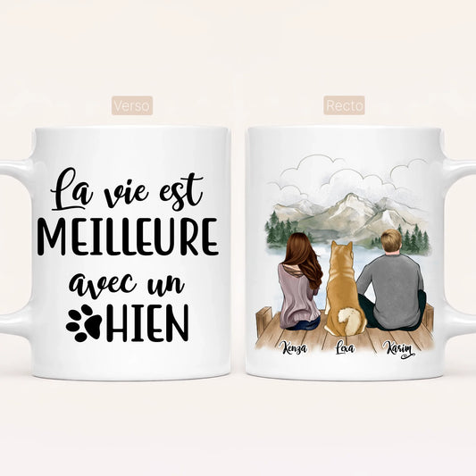 Couple & Chien | Mug Personnalisé