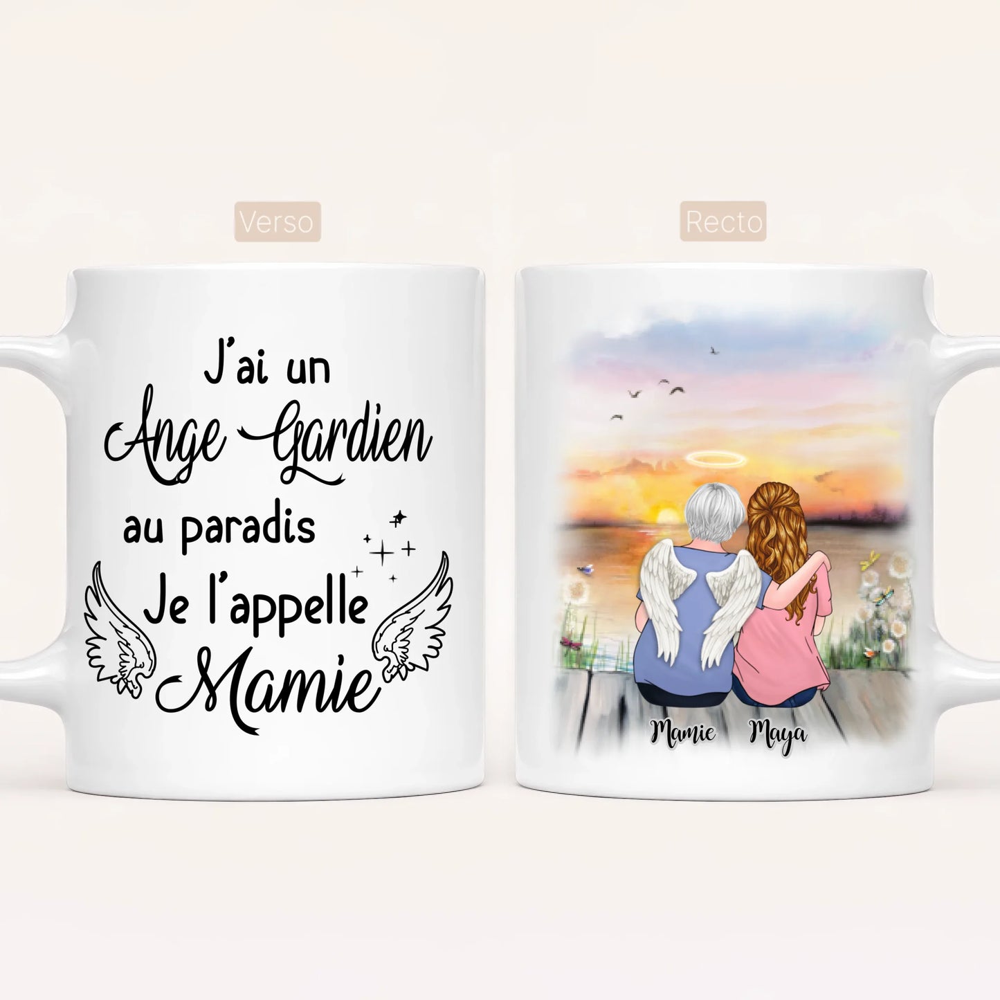 Mamie & Petite-Fille | Hommage | Mug Personnalisé