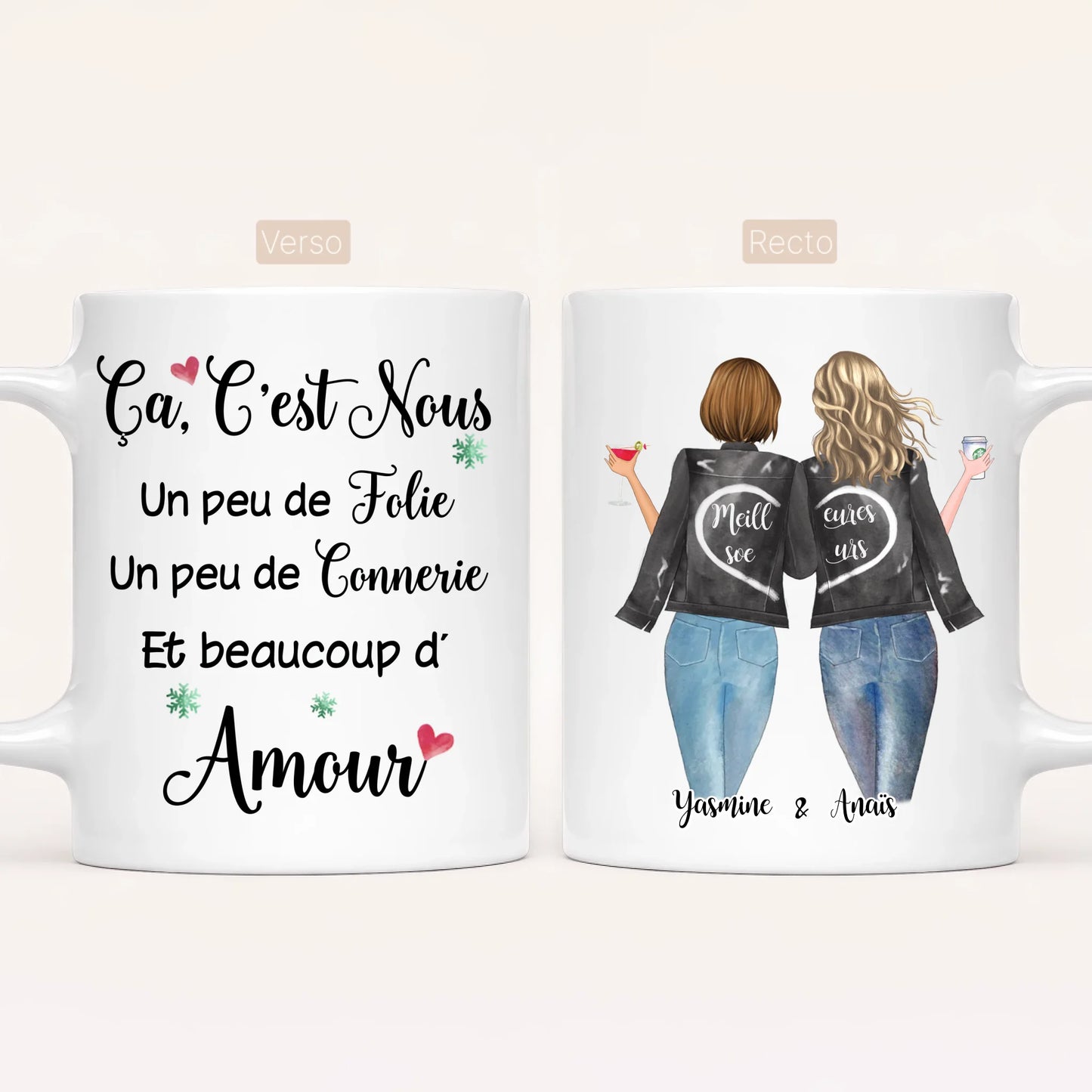 Jusqu'à 4 Sœurs | Mug Personnalisé